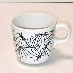 IKEA Ungdom 7oz mug black white tea expresso cup Starburst design print pattern